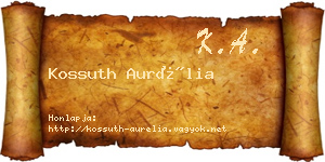 Kossuth Aurélia névjegykártya